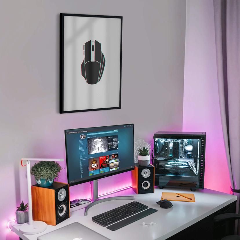 Poster Gaming Mouse - Glitch