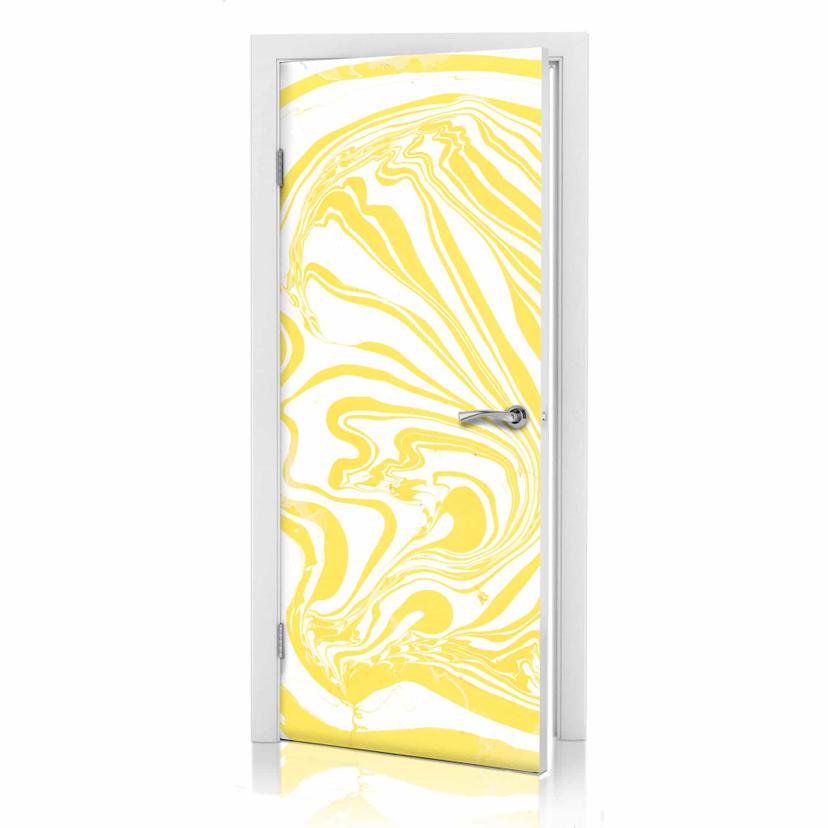 Color del diseño de la puerta impresiones amarillas