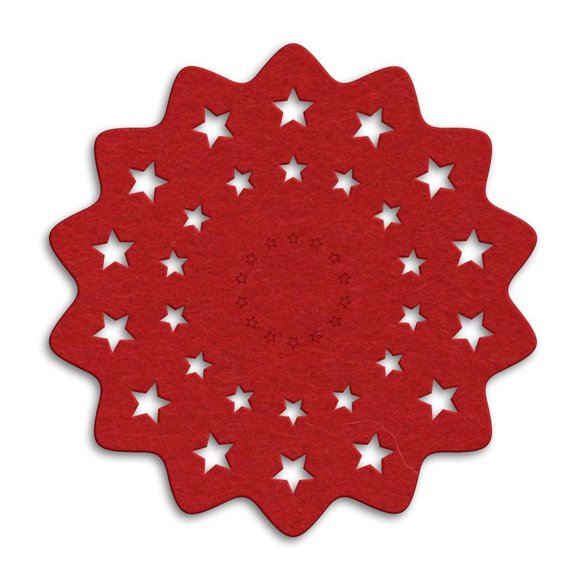 Tappeto in feltro natalizio - Stelle