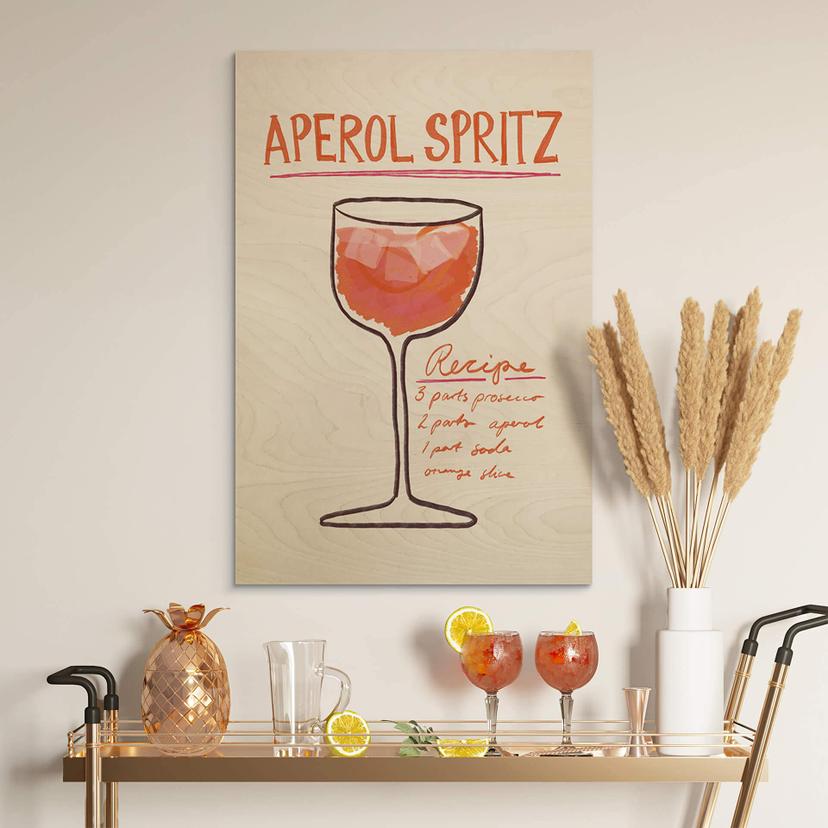 Stampa su legno Cocktail Fritsch - Aperol Spritz