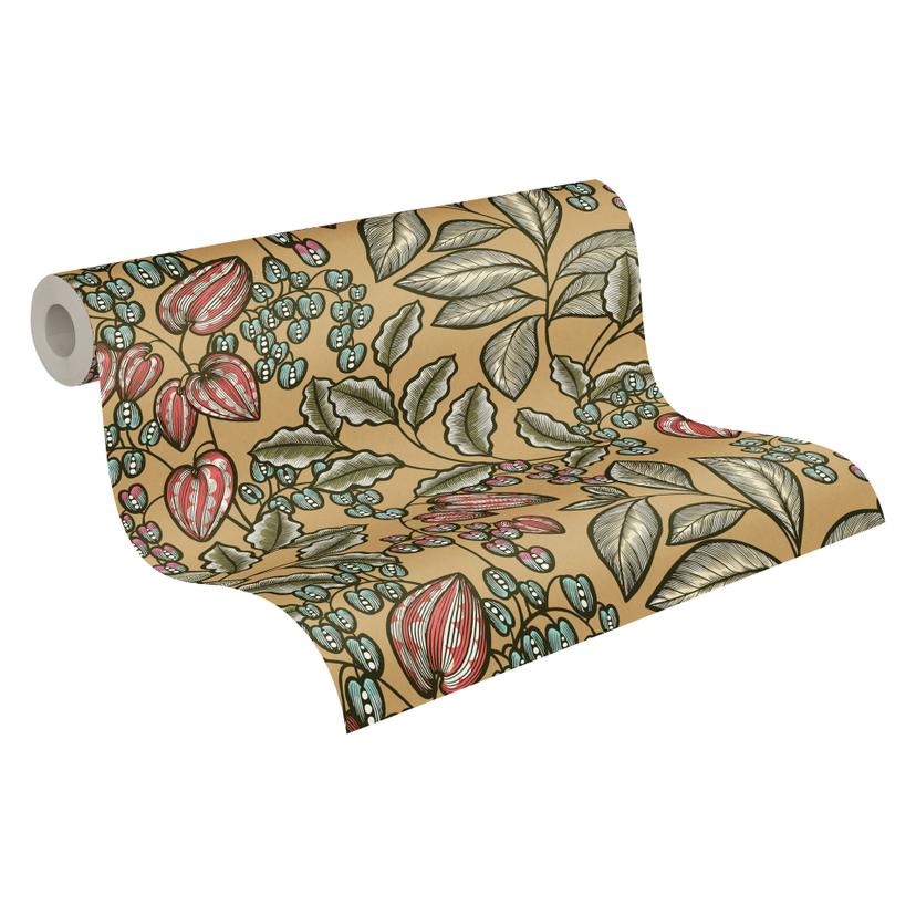 Architects Paper Floral Impression - Papier peint intissé fleuris, jaune