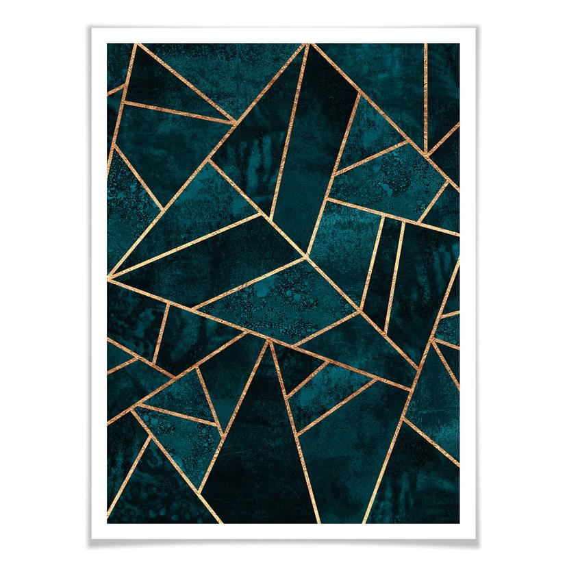 Poster Fredriksson - Blågrön ädelsten