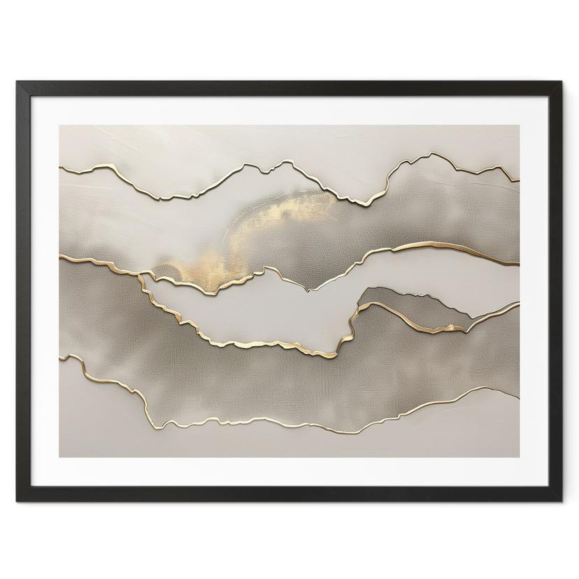 Póster de paisaje abstracto con colores metálicos - Alma