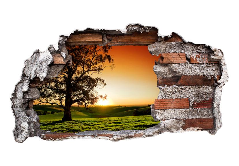 3D Muursticker Breathtaking Sunset