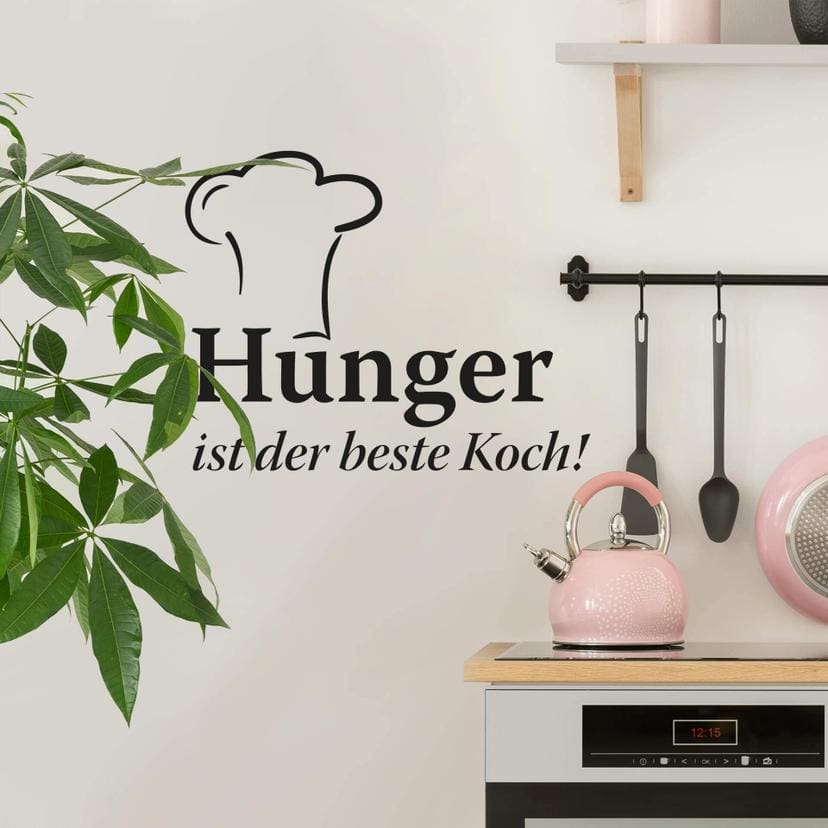 Wandtattoo Hunger ist der beste Koch