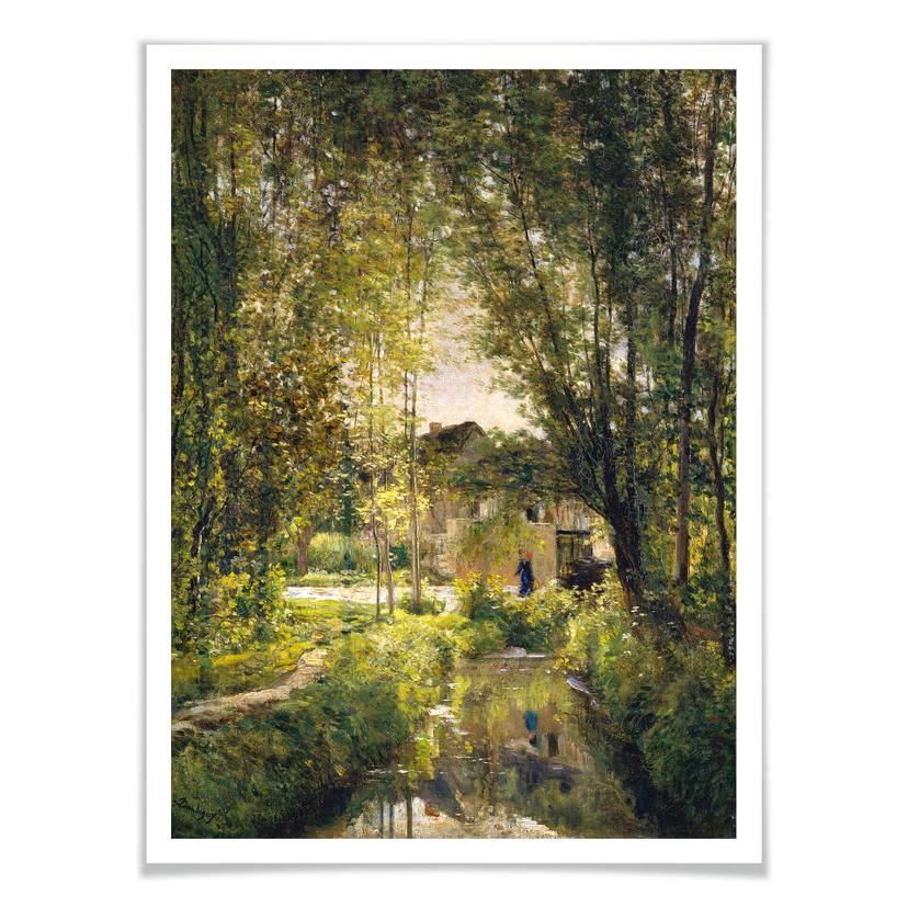 Póster Daubigny - Paisaje con luz solar