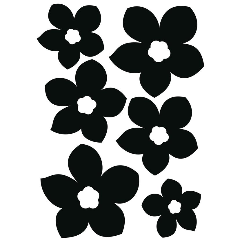 Adesivo murale - Decorazione floreale per piastrelle