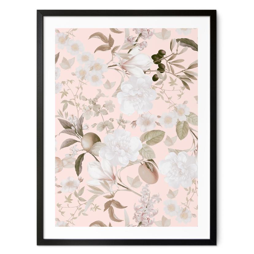 Plakat Boho-illustration med blomster og frugter - UN Designs