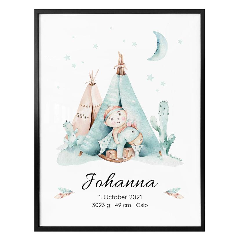 Poster Kvilis - Indien + Texte à personnaliser