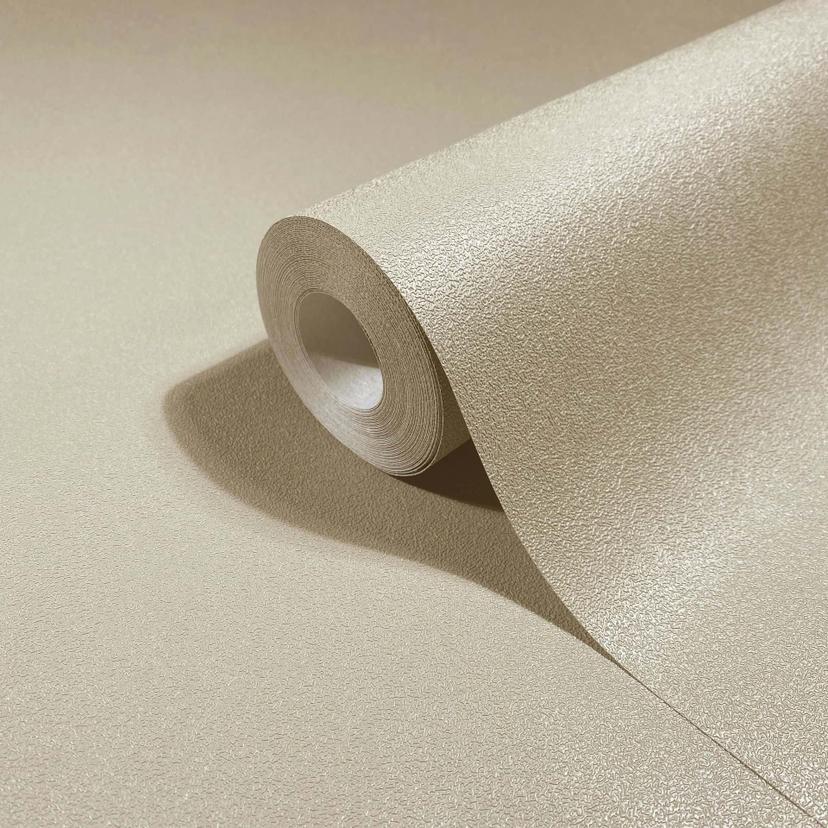 Papel pintado no tejido liso, con textura liso moderno mate en beige