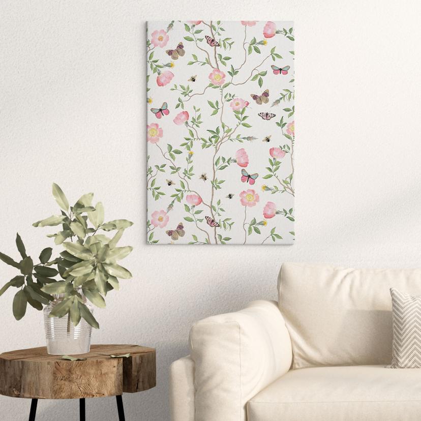 Stampa su tela Rose rosa in primavera - UN Designs