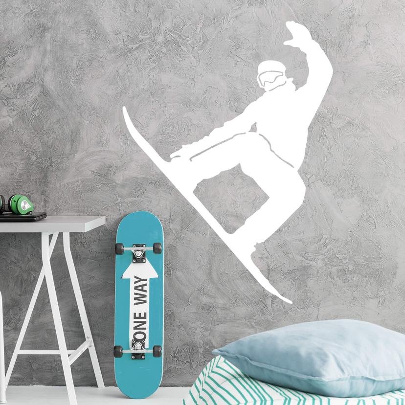 Muursticker Snowboarder 01
