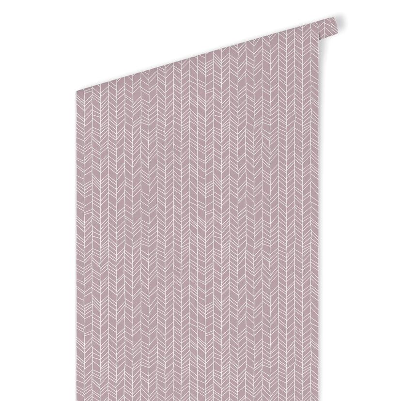 Papier peint à motifs - Lignes abstraites - rose