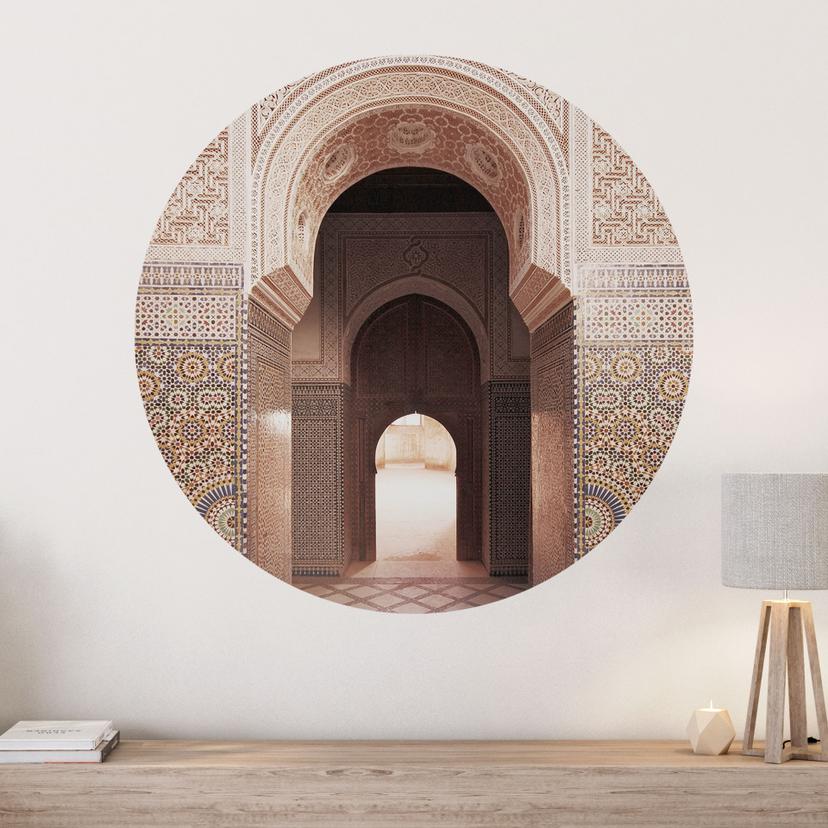 Wallsticker Orientalsk port med mosaikker - Sisi & Seb - Rund