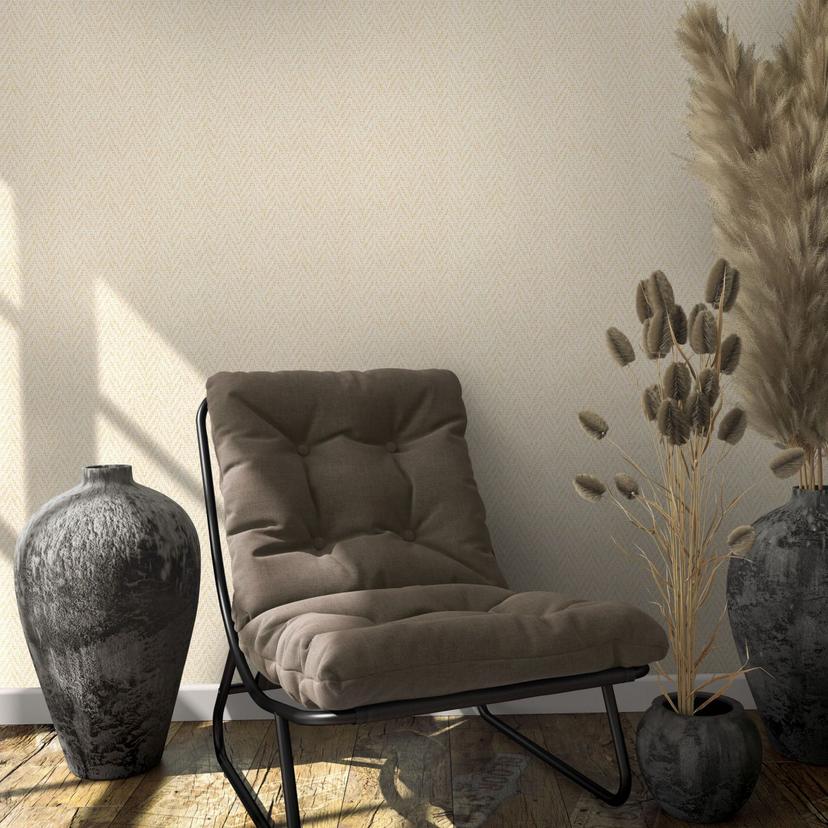 tekstureret tapet, vliesbehang Loft Superior i beige