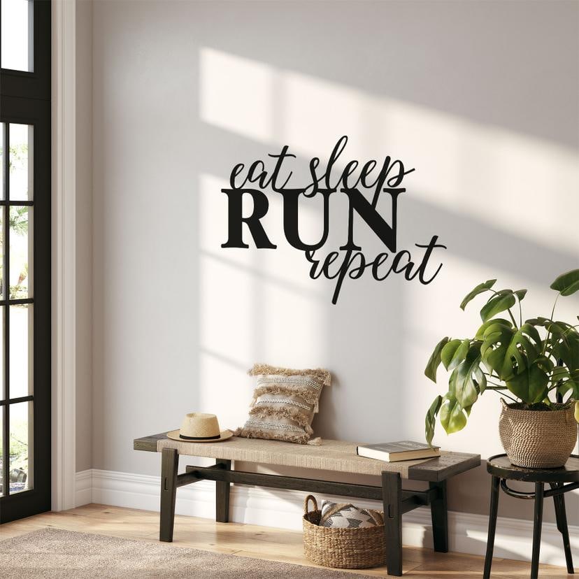 Sticker mural - Eat sleep run