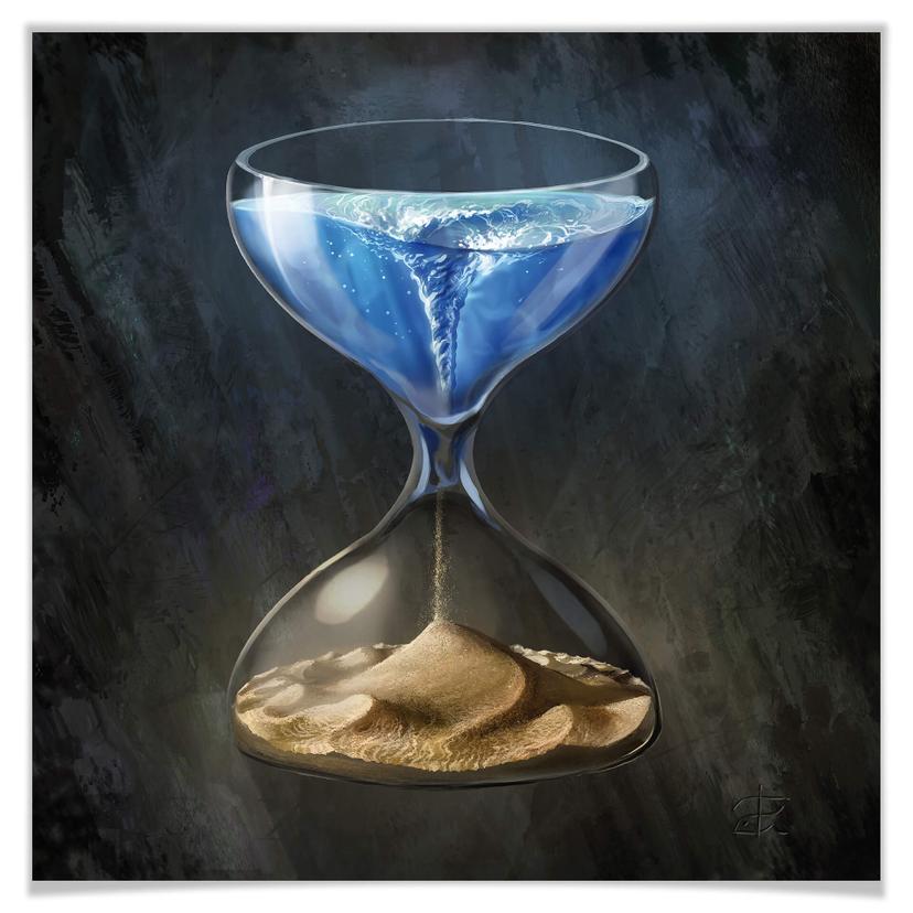 Póster aerroscape - Se acaba el tiempo - Cuadrado