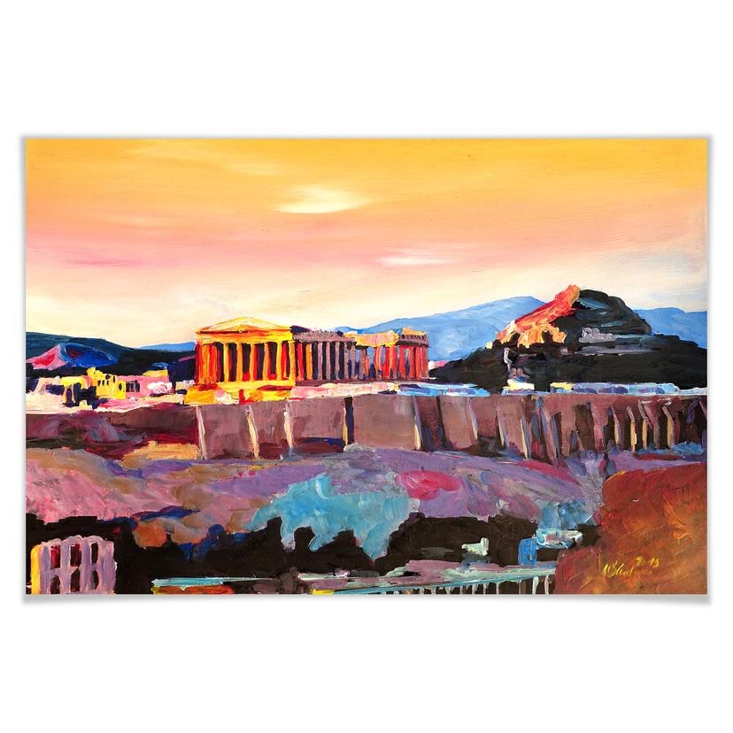 Poster - Bleichner - Acropole à Athènes