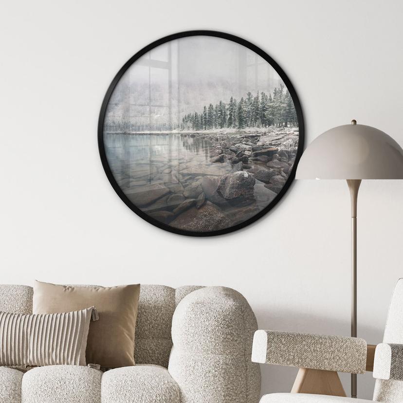 Poster Foresta invernale sul lago - Rostovskiy - Rotonda