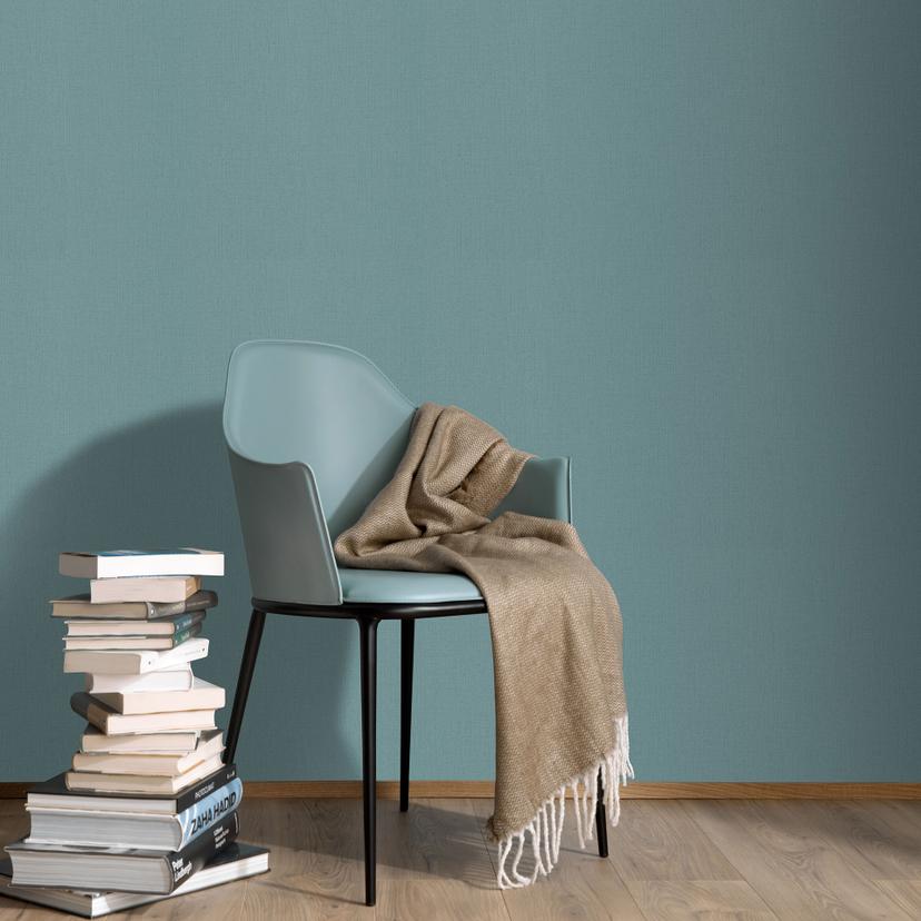 Moderne PVC-frit non-woven tapet i turkis