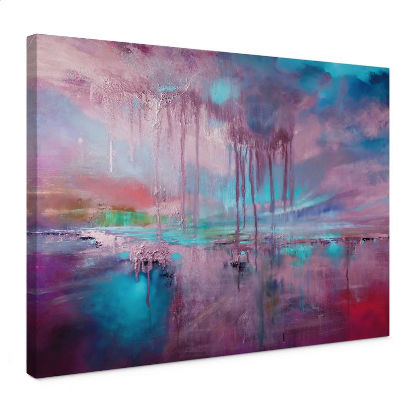 Canvasbillede Violet regn over blå dis - Schmucker