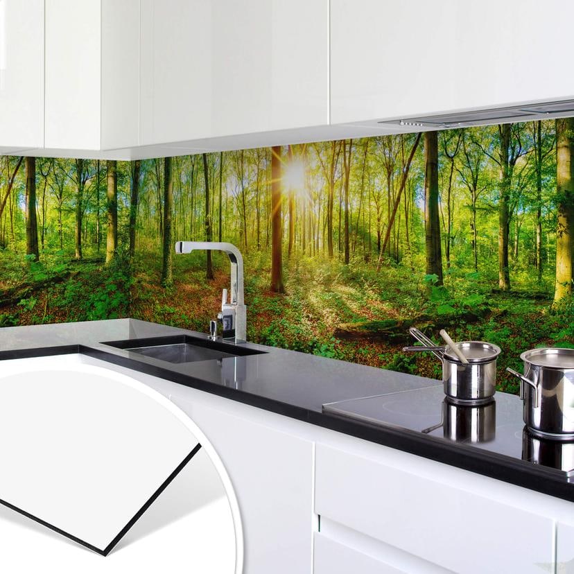 Revêtement pour cuisine - Alu-Dibond - Au cœur de la forêt