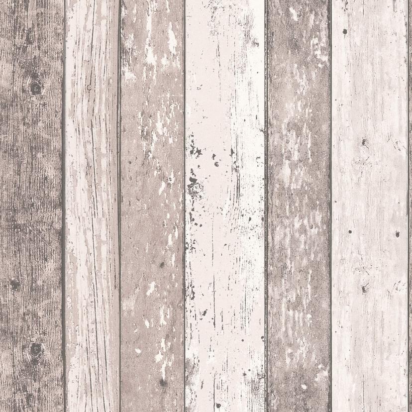 Carta da parati Best of Wood`n Stone - Legno crema