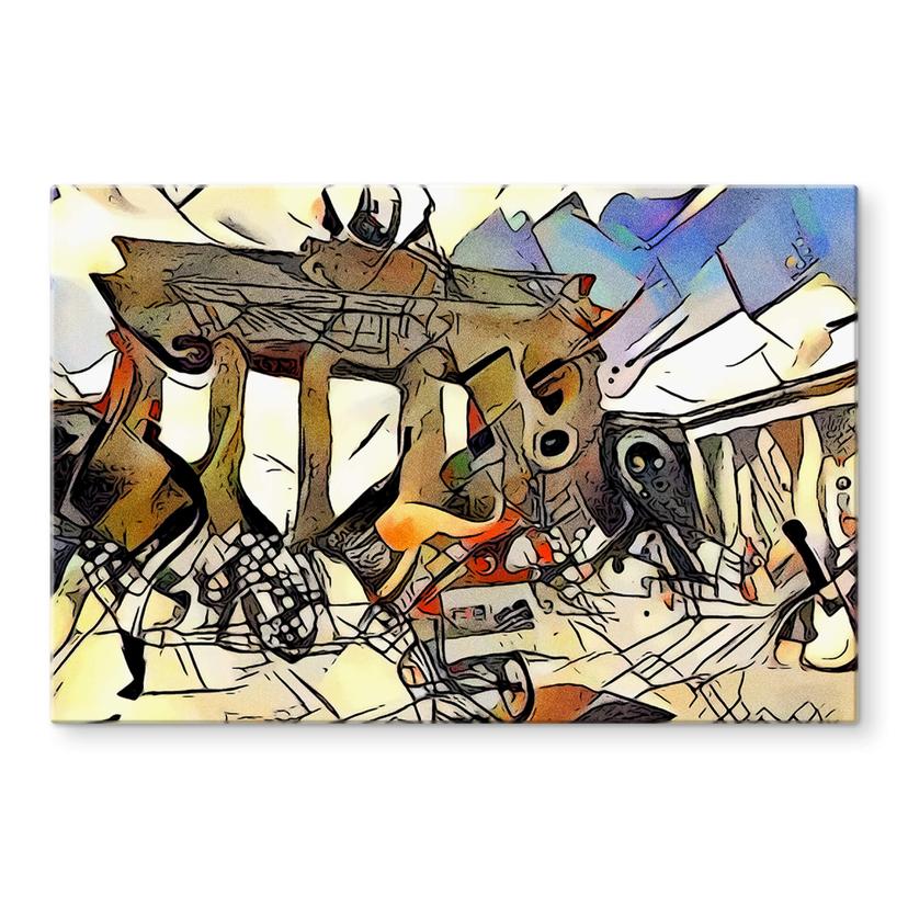 Tableau sur verre  Zamart - La rencontre de Kandinsky et de Berlin Brandebourg