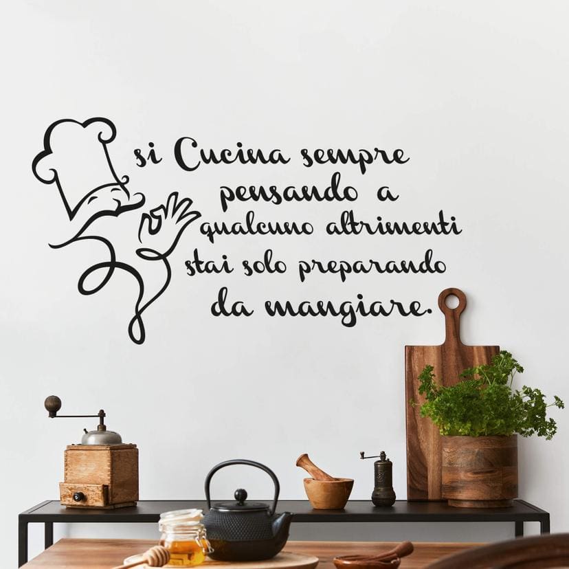 Wandtattoo Si Cucina sempre...