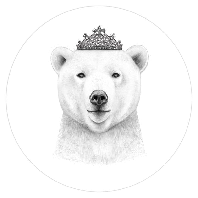 Zelfklevende Muurcirkel Korenkova - Queen Bear