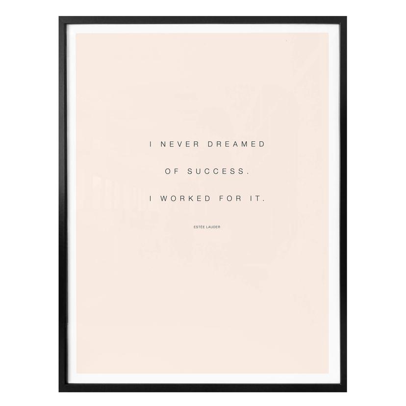 Plakat - I never dreamed of succes…