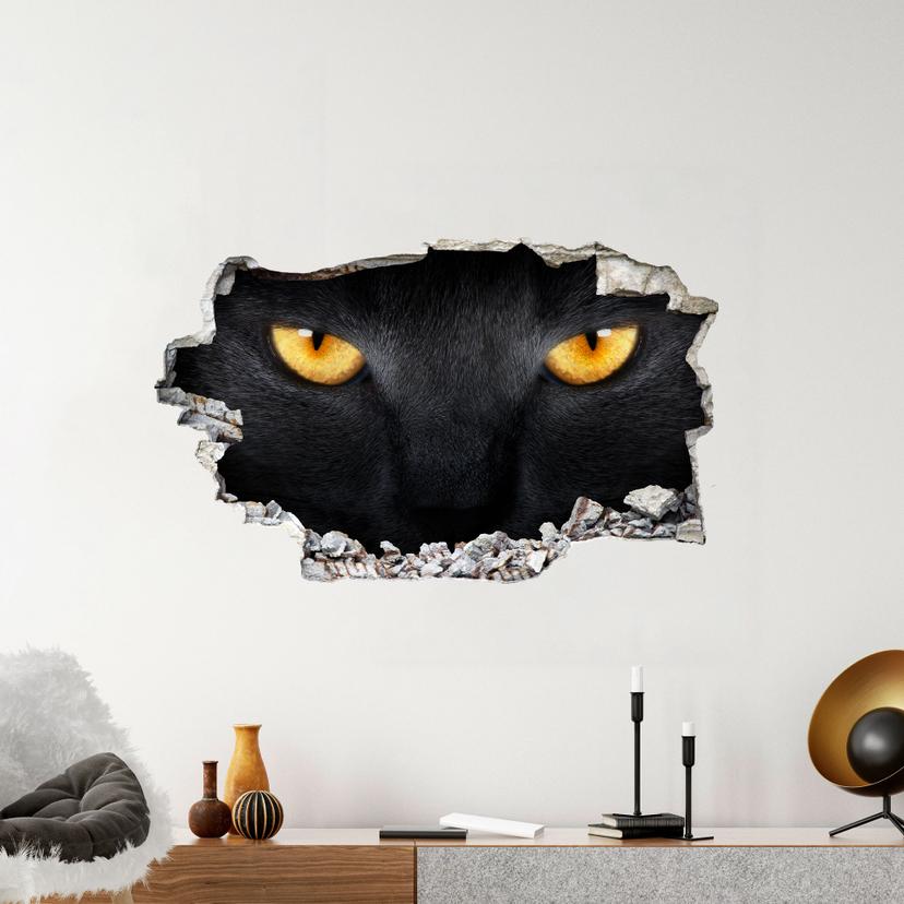 3D Wallsticker kattens øjne