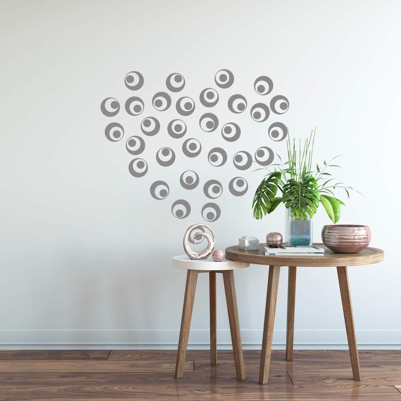 Sticker mural - Sphères rétro