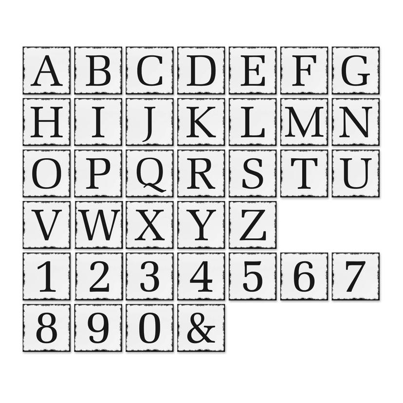 Lettres décoratives en alu-Dibond - Shabby