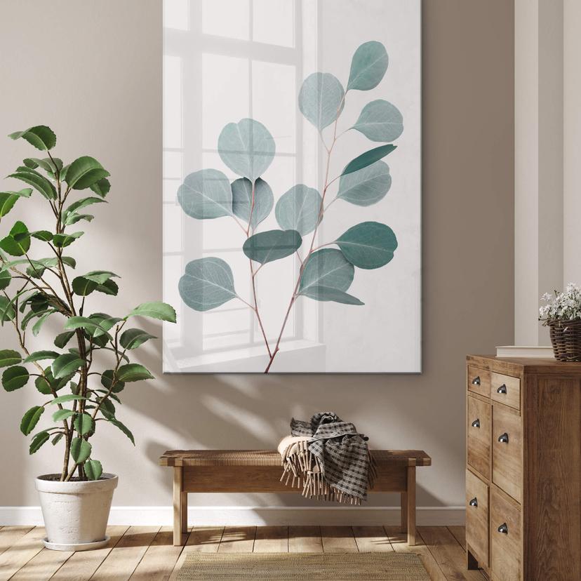Tableau sur verre acrylique Sisi & Seb - Eucalyptus bleu