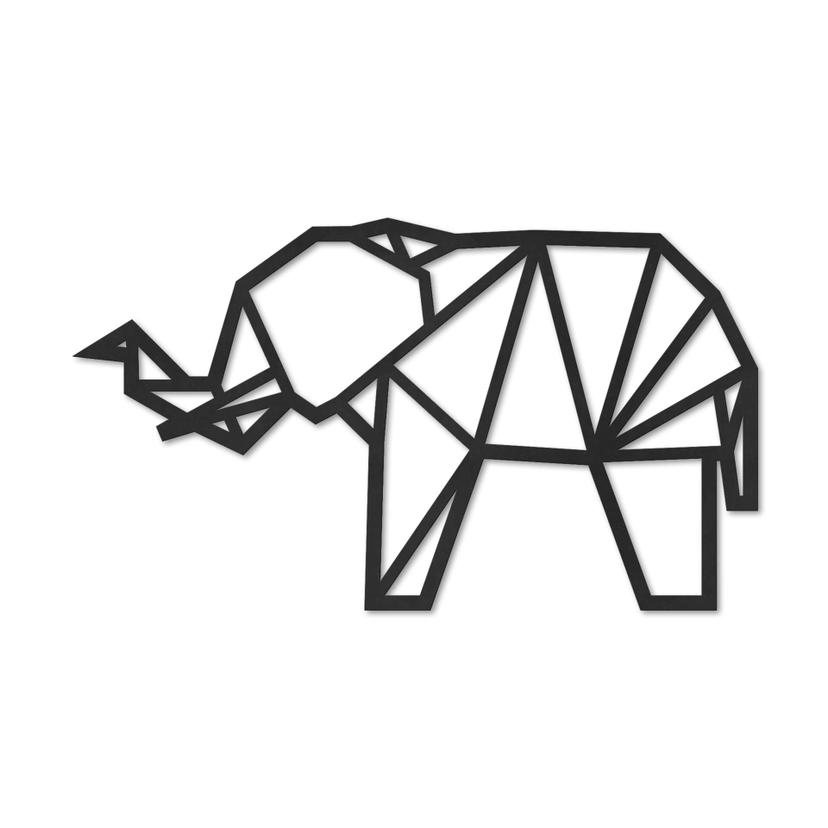 Décoration en bois MDF - Eléphant origami