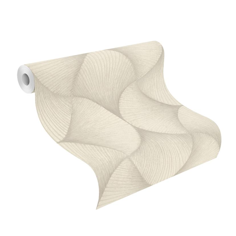carta da parati metallizzata, carta da parati in tessuto non tessuto Sky Lounge beige-taupe