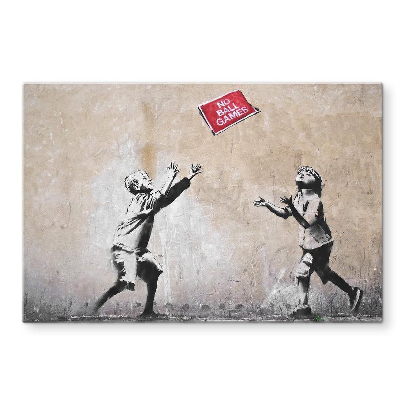 Glasbillede - Banksy - No Ball Games