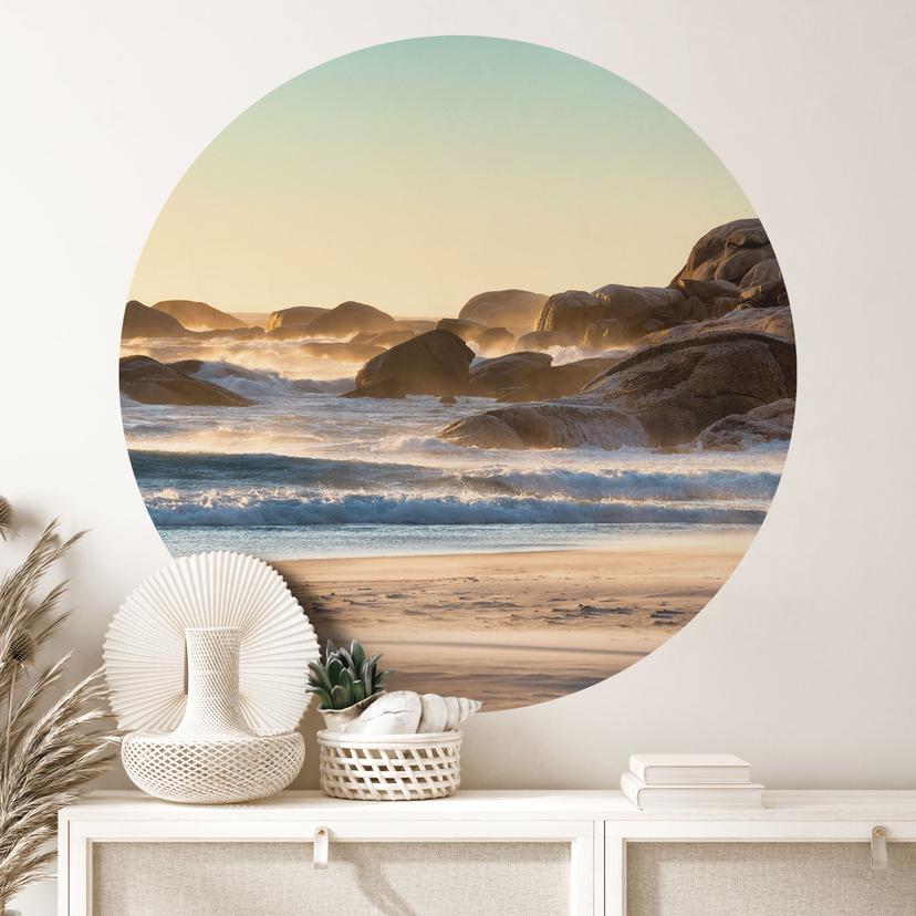 Vinilo decorativo de la costa africana al amanecer - Hugonnard - Redondo