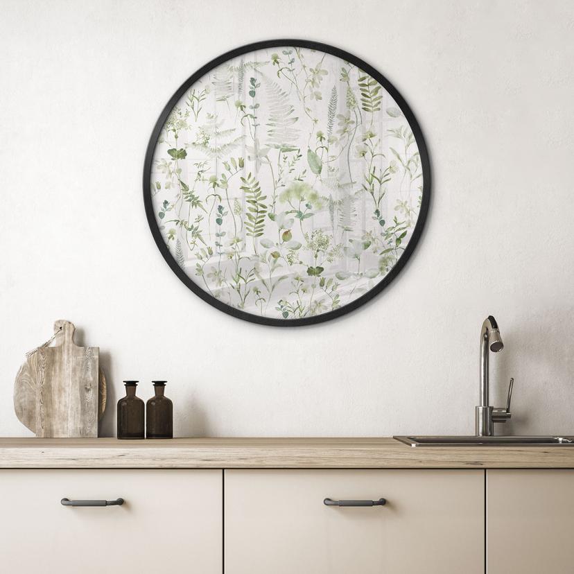 Poster Kräuter und Wildblumen - UN Designs - Rund