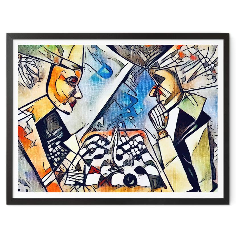 Poster Zamart - Zwei Schachspieler