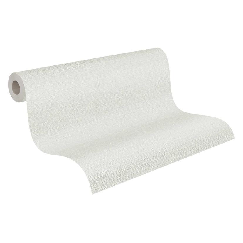 Non-woven tapet i rent vitt med struktur - perfekt för en klar och ljus känsla av rymd