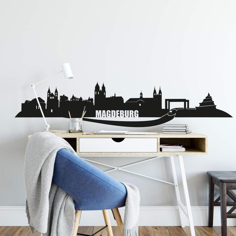 Wandtattoo Magdeburg Skyline