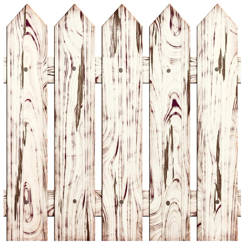 Adesivo murale - bordo decorativo steccato