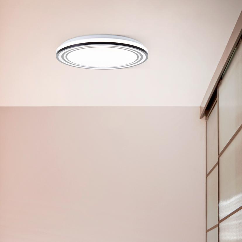 Wand- und Deckenleuchte Kian, schwarz, 7 x 49 cm, Metall Led-lampe