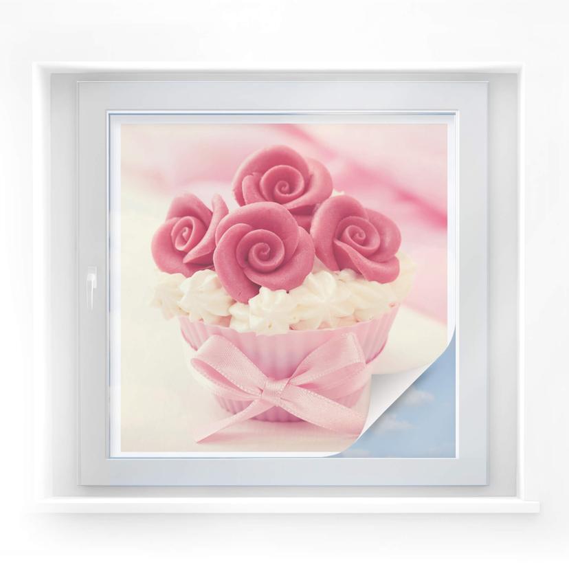 Film occutant - Roses on Cupcake - carré