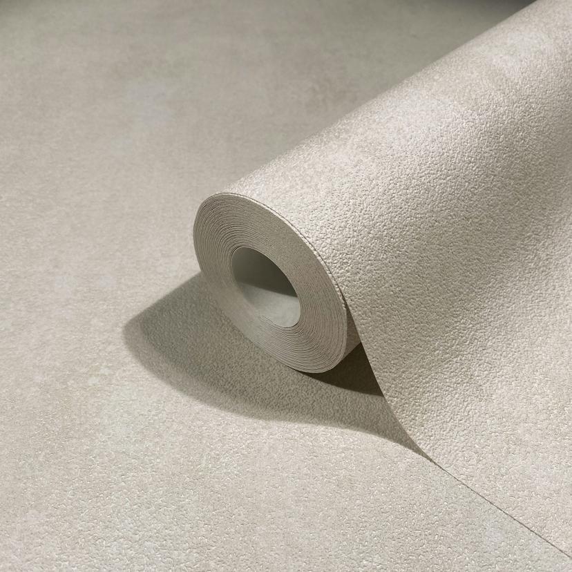 Papel pintado de tejido-no-tejido con aspecto de hormigón gris utilizado aspecto liso
