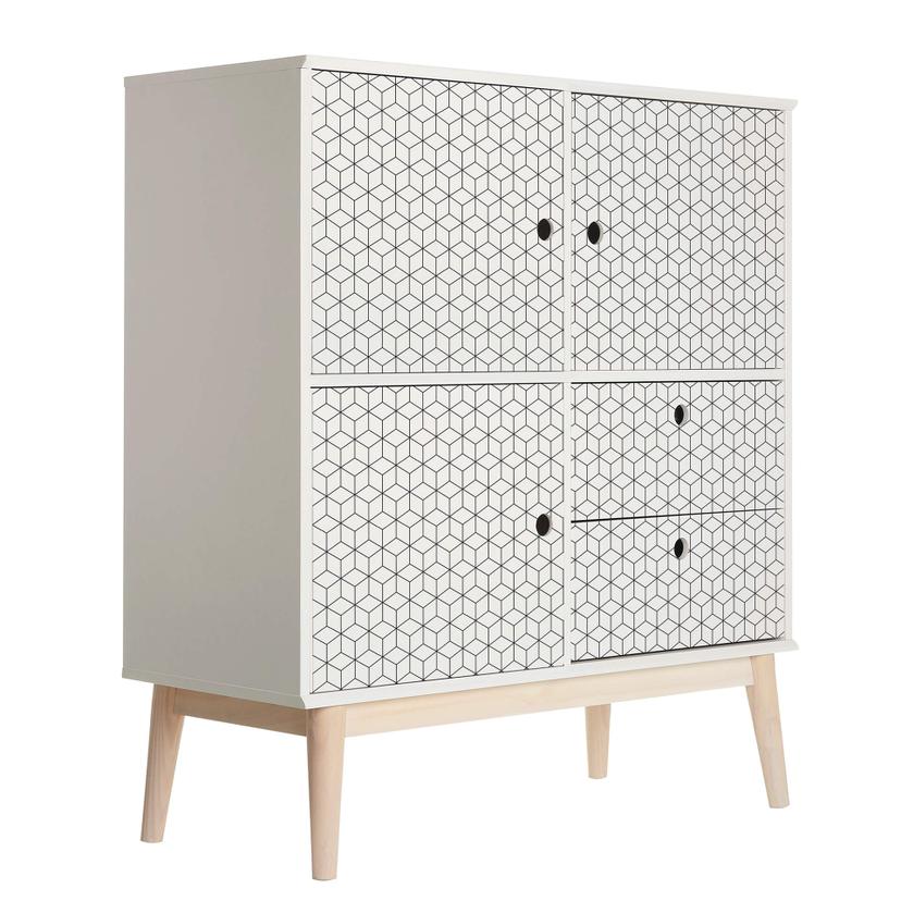 Vinilo adhesivo muebles, vinilo decorativo - limpiable - formas cúbicas