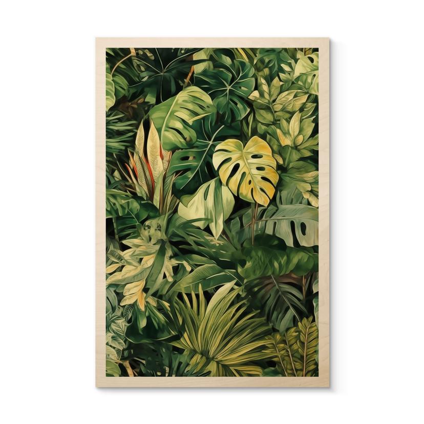 Cuadro de madera plantas de la jungla - Jaszke