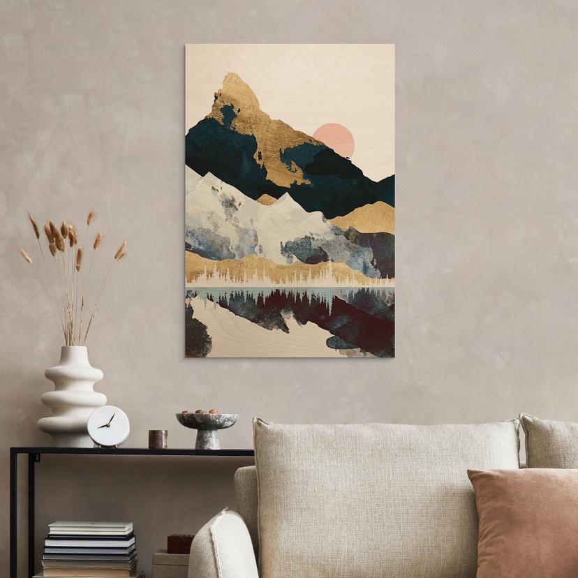 Stampa su legno di un paesaggio invernale - SpaceFrog Designs